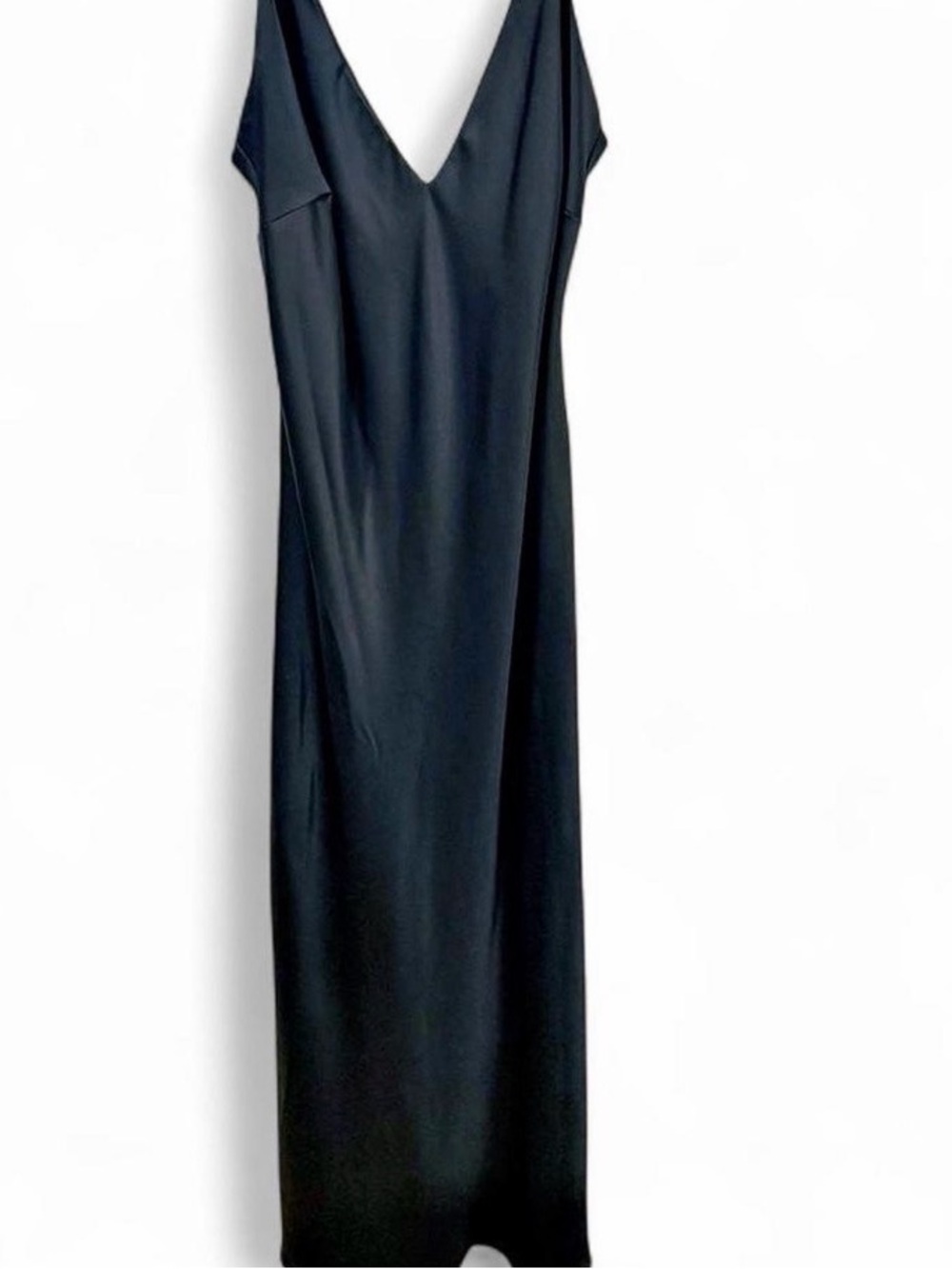 Black V-Neck Slip Maxi Dress